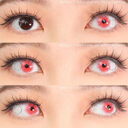 Sweety Crazy Chaos Eye Red (1 lens/pack)-Crazy Contacts-UNIQSO