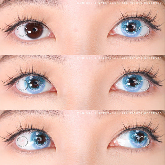 Sweety Crazy Candy Pop Blue (1 lens/pack)-Colored Contacts-UNIQSO