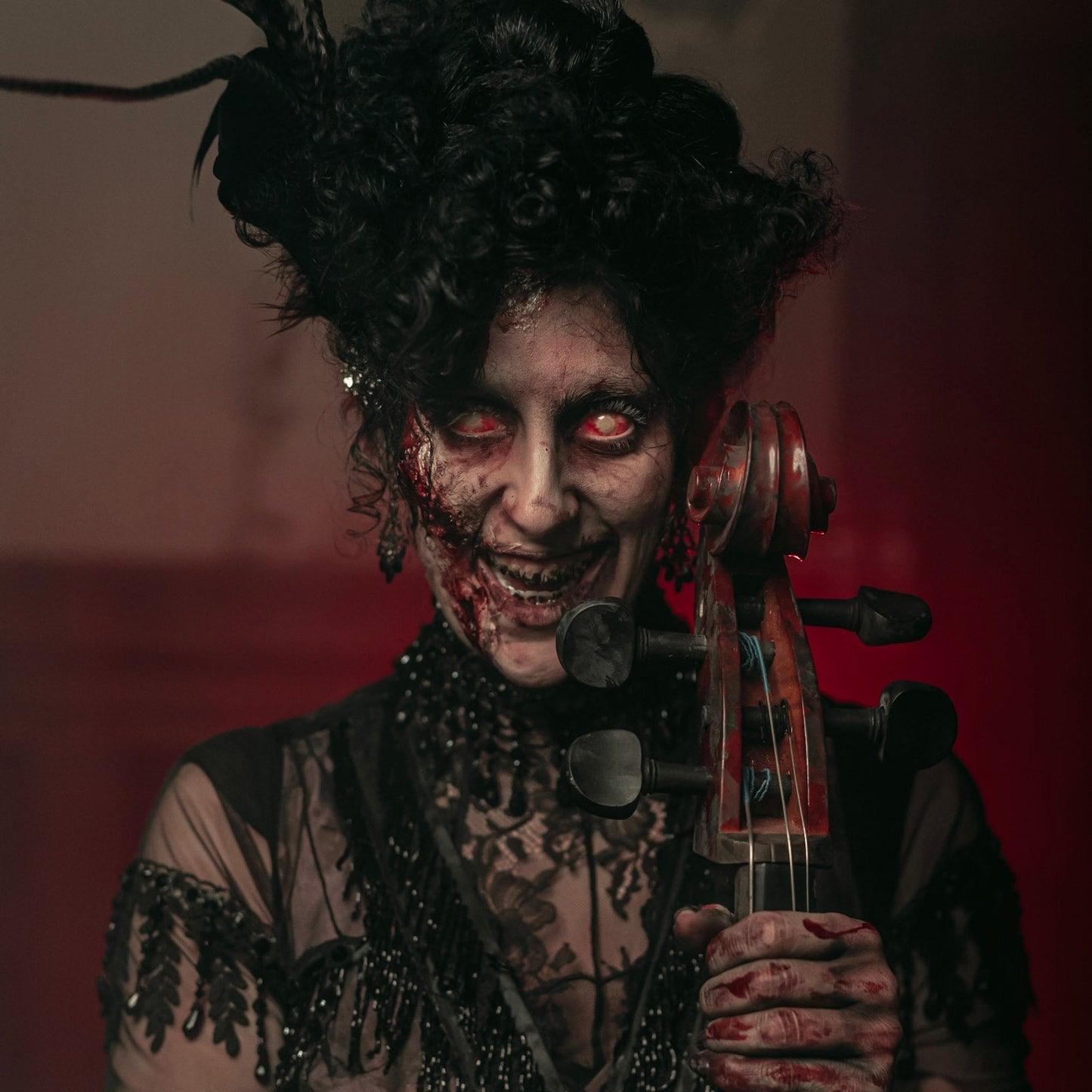 Sweety Red Sclera Contacts Zombie (1 lens/pack)-Sclera Contacts-UNIQSO