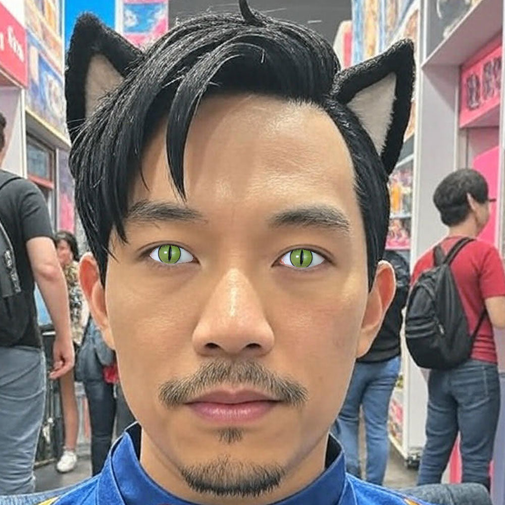 Sweety Crazy Lens Yellow Demon Eye Black Slit (1 lens/pack)-Colored Contacts-UNIQSO