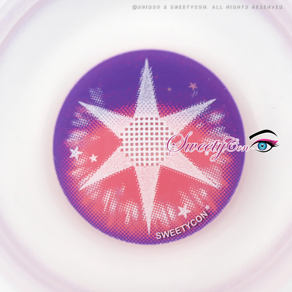 Sweety Pop Star Violet (1 lens/pack)-Colored Contacts-UNIQSO