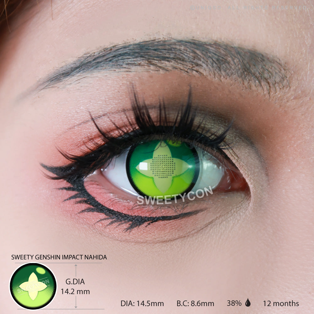 Sweety Clover Green (1 lens/pack)-Colored Contacts-UNIQSO