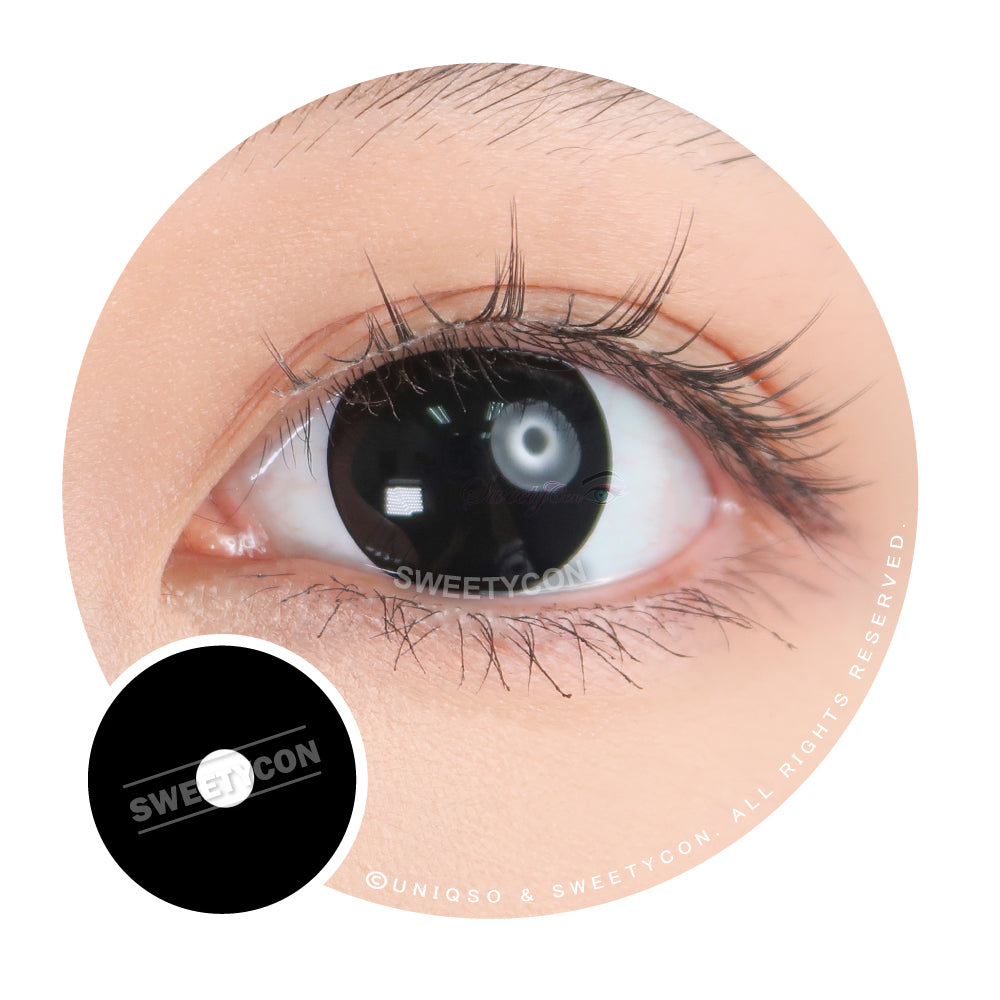 Sweety Pearl Black (Reduced Pupil) (1 lens/pack)-Colored Contacts-UNIQSO