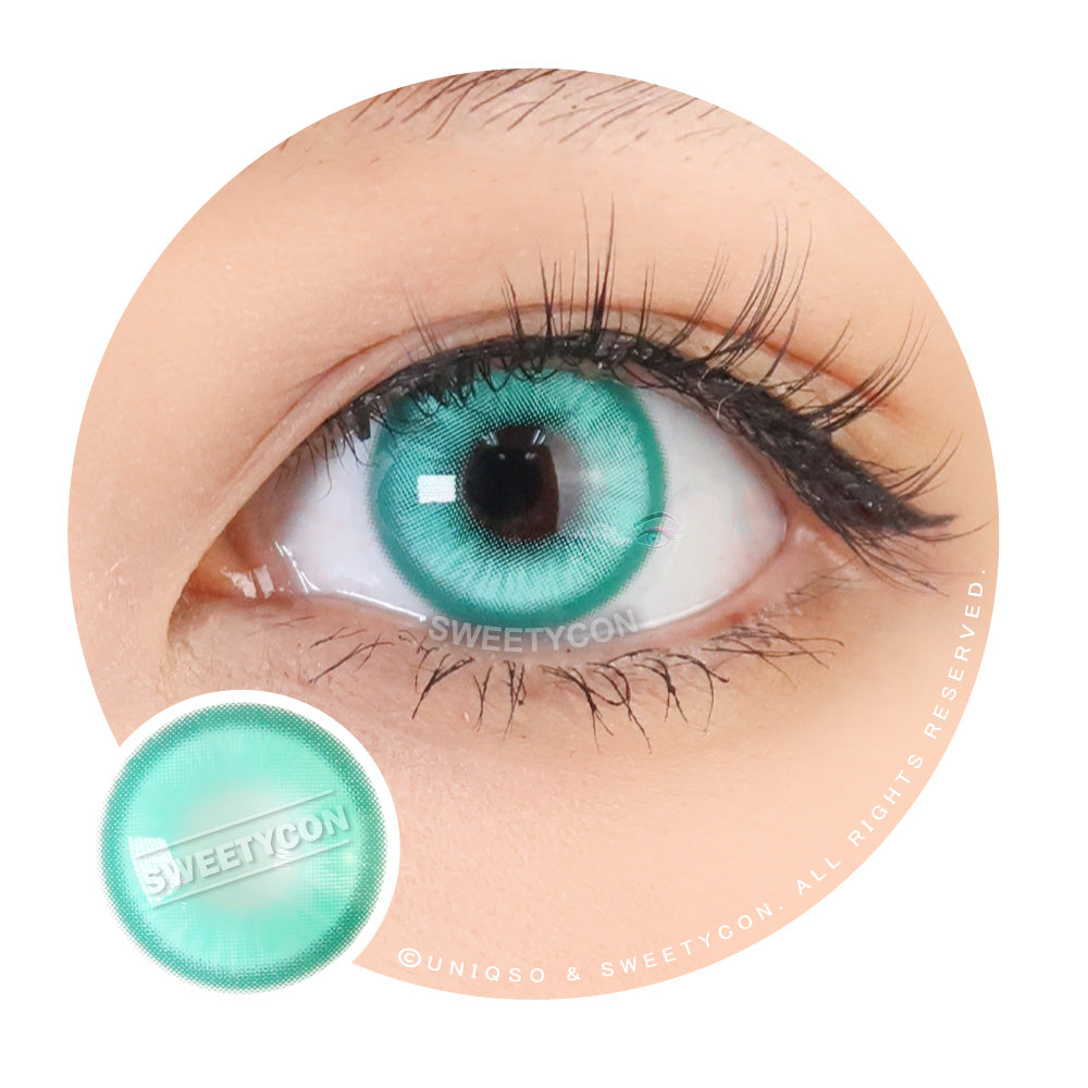 Sweety Magic Pop Cyan Green (1 lens/pack)-Colored Contacts-UNIQSO