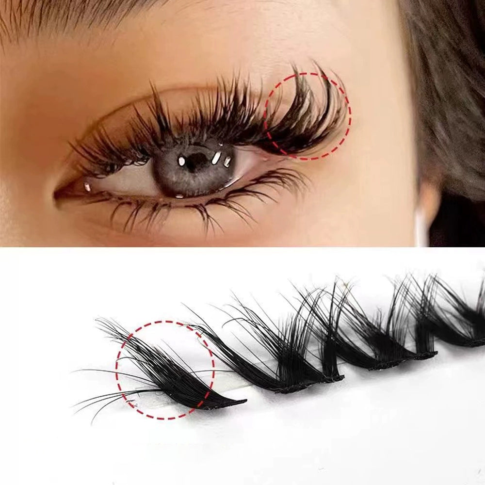 Foxy Cross Cluster Extension Eyelashes-Fake Eyelash-UNIQSO