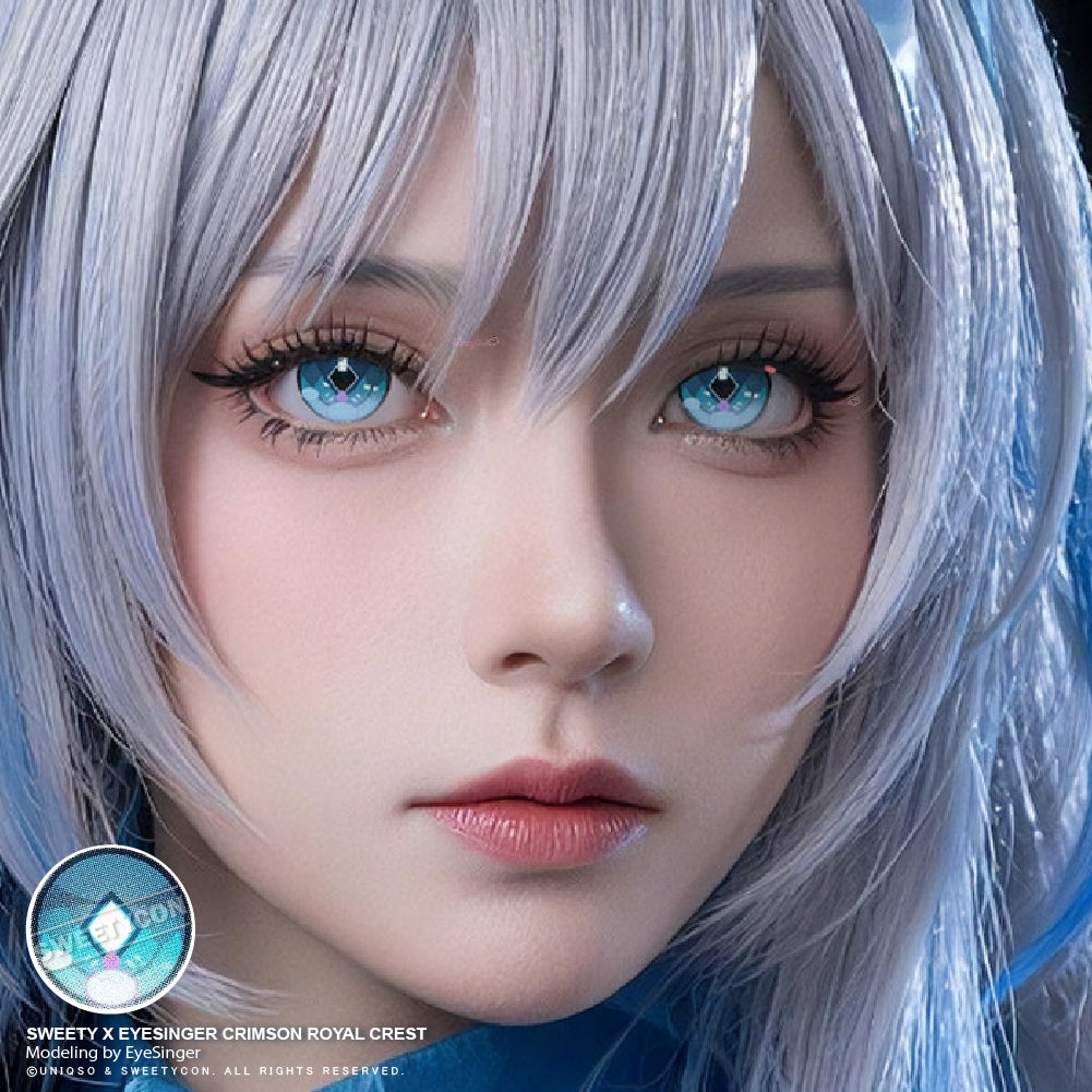 Sweety x Eyesinger Crimson Royal Crest (2 lenses/pack)-Colored Contacts-UNIQSO