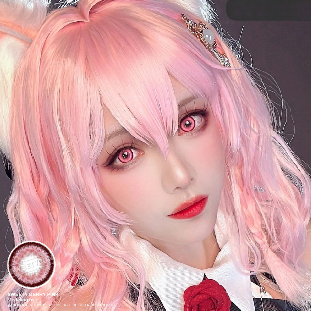 Sweety Berry Pink (1 lens/pack)-Colored Contacts-UNIQSO