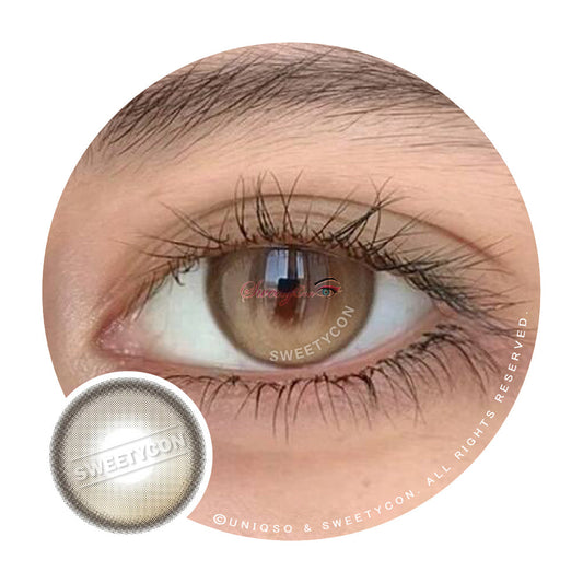 Sweety Frostveil Amber Brown (1 lens/pack)-Colored Contacts-UNIQSO