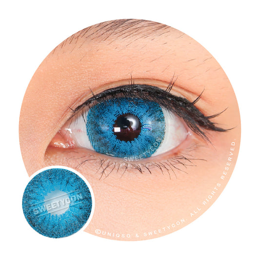 Sweety Mini Sclera Blue Devil (1 lens/pack)-Mini Sclera Contacts-UNIQSO
