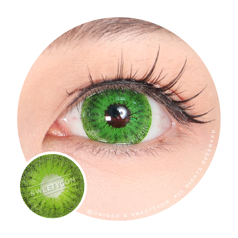 Sweety Mini Sclera Green Devil (1 lens/pack)-Mini Sclera Contacts-UNIQSO