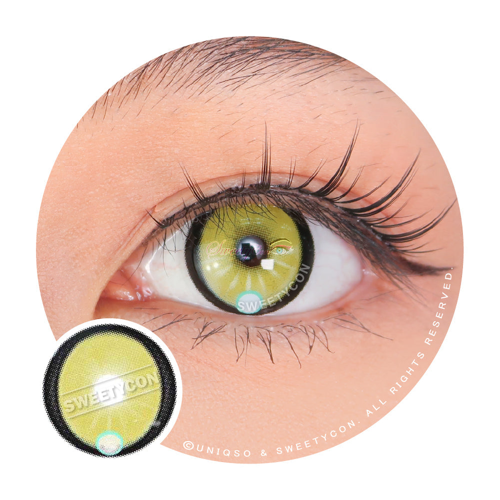 Sweety x Eyesinger Neon Eclipse Yellow (2 lenses/pack)-Colored Contacts-UNIQSO