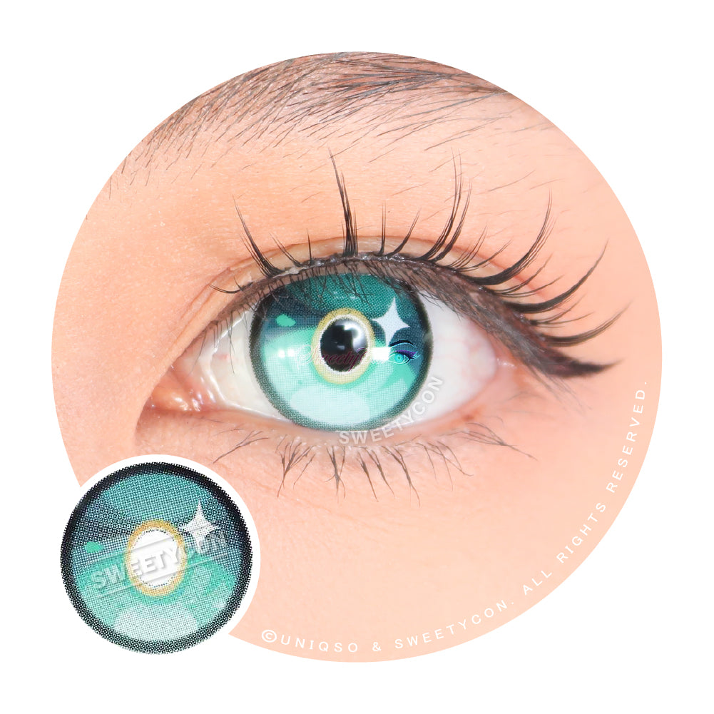Sweety x Eyesinger Aqua Gemstone (2 lenses/pack)-Colored Contacts-UNIQSO