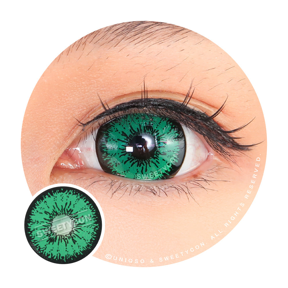 Sweety Mini Sclera Tokyo N Green(1 lens/pack)-Mini Sclera Contacts-UNIQSO