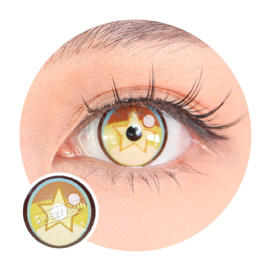 Sweety x Eyesinger Golden Starburst (2 lenses/pack)-Colored Contacts-UNIQSO