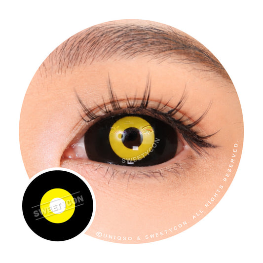 全瞳食尸鬼黄 Sweety Yellow Sclera Contacts One Punch Man - Genos / Bleach / Yellow Ghoul（一片裝）