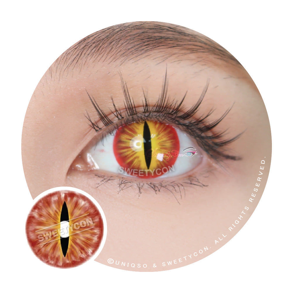 Sweety Crazy Red Demon Eye / Cat Eye (New) (1 lens/pack)-Crazy Contacts-UNIQSO