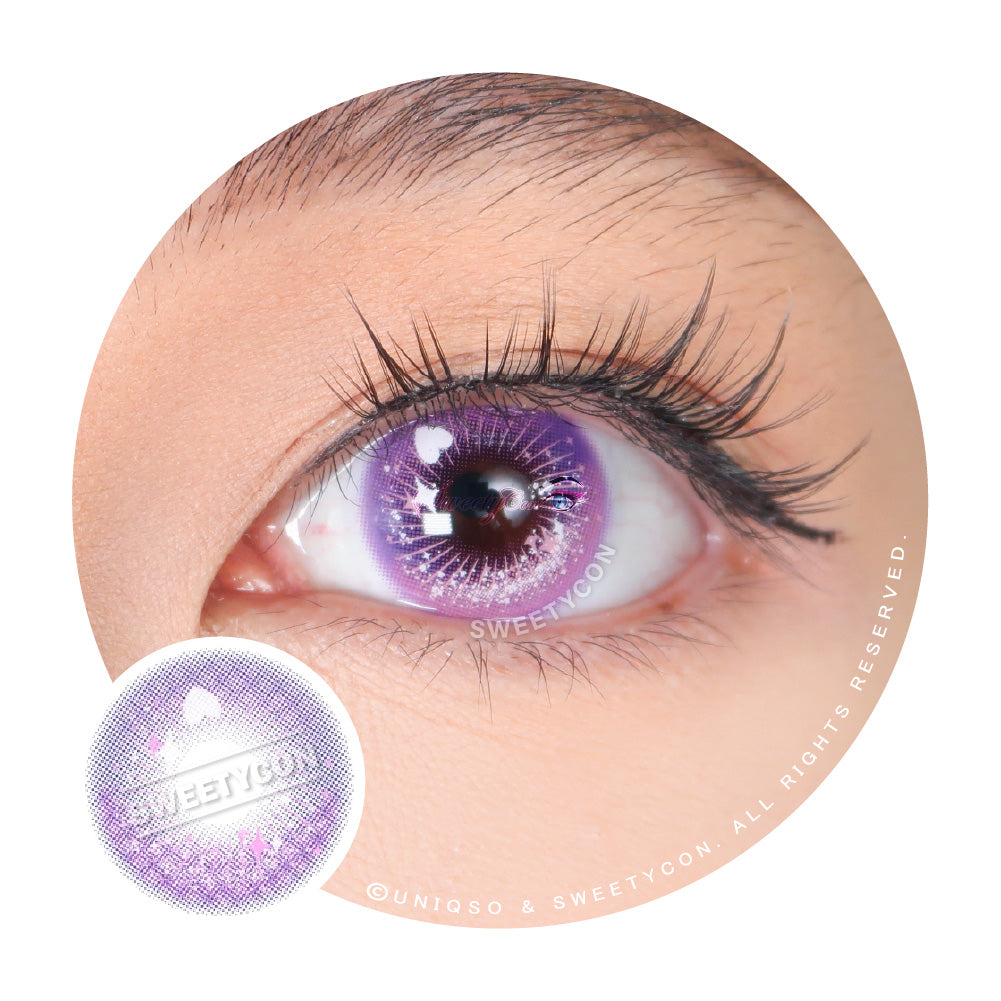 Sweety Crazy Candy Pop Violet (1 lens/pack)-Colored Contacts-UNIQSO