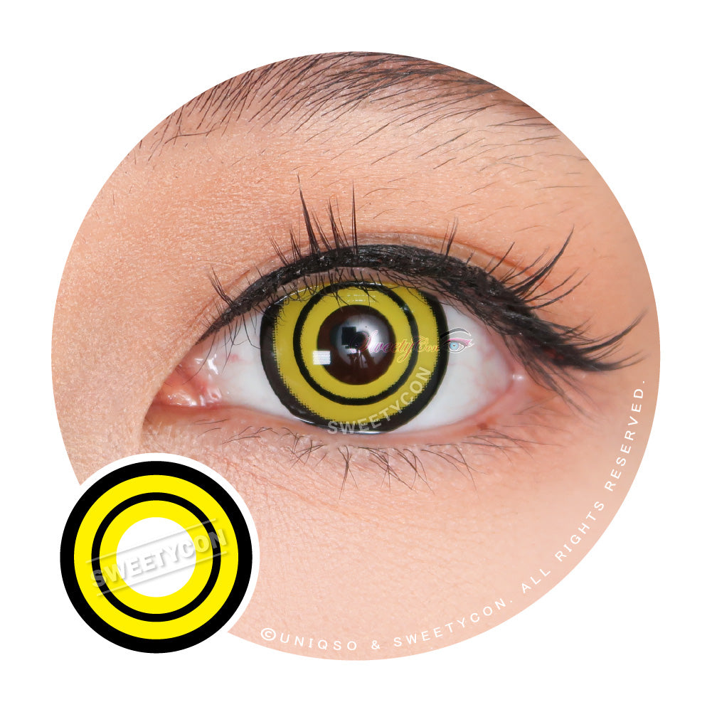 Sweety Crazy Yellow Rings V3 (Chainsaw Man - Makima) (1 lens/pack)-Crazy Contacts-UNIQSO