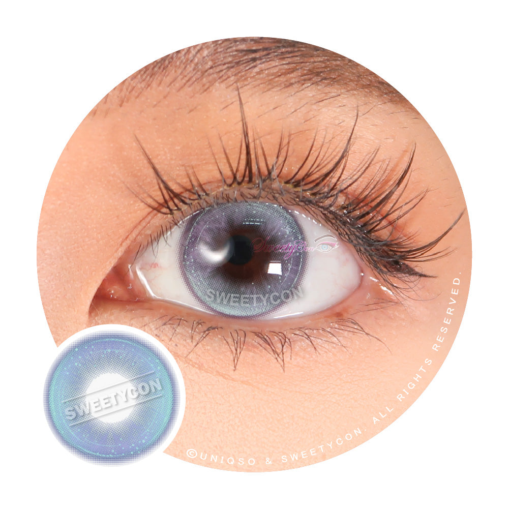 Sweety Butterfly Blue (1 lens/pack)-Colored Contacts-UNIQSO