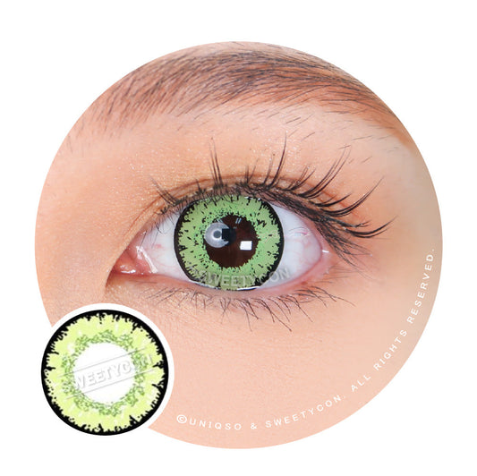 Sweety Queen Yellow Green (1 lens/pack)-Colored Contacts-UNIQSO