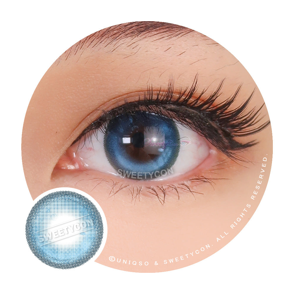 Sweety Bubbly Blue (1 lens/pack)-Colored Contacts-UNIQSO