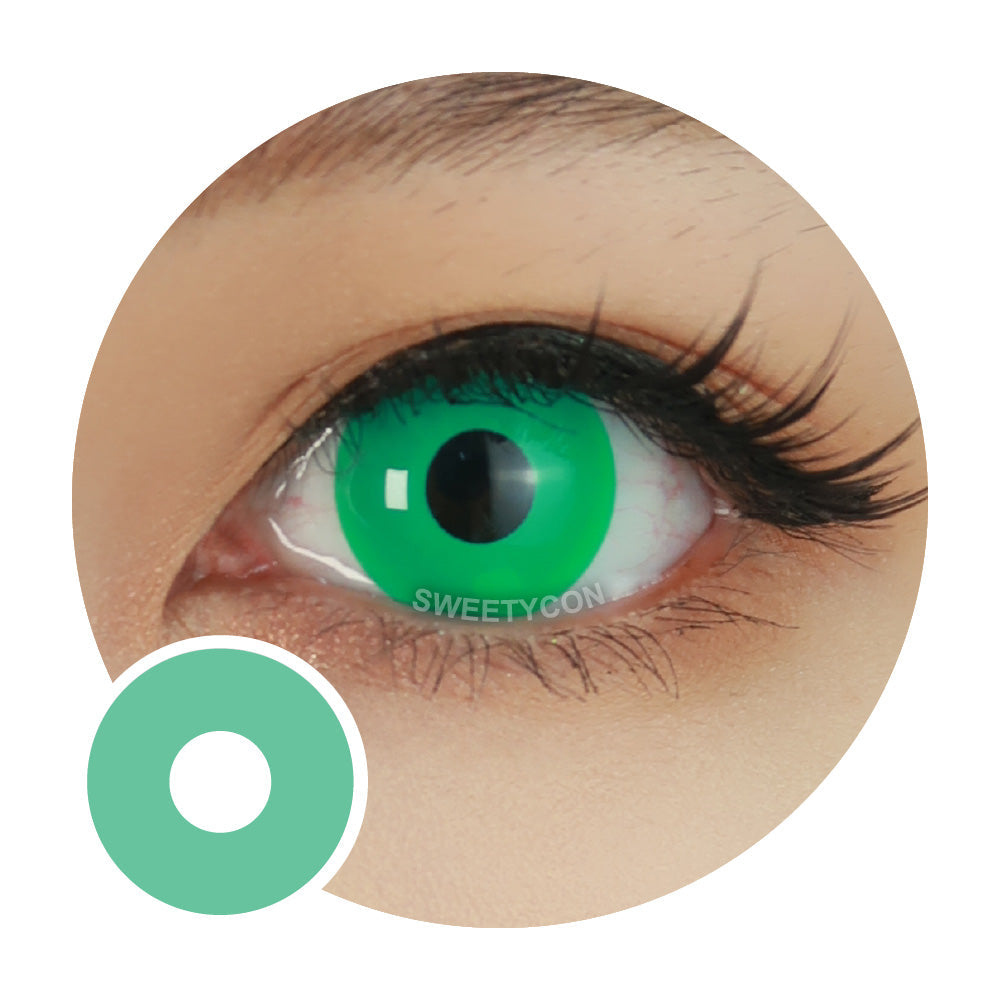 Sweety Crazy UV Glow Green (1 lens/pack)-UV Contacts-UNIQSO