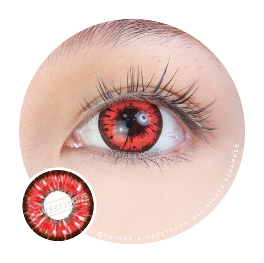 Sweety Akaten Red (1 lens/pack)-Colored Contacts-UNIQSO