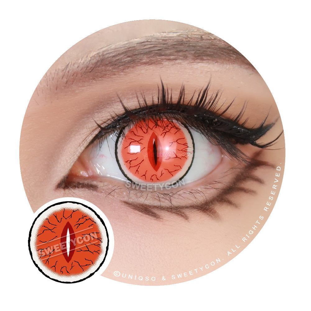 Sweety Demon Eye Orange (1 lens/pack)-Colored Contacts-UNIQSO