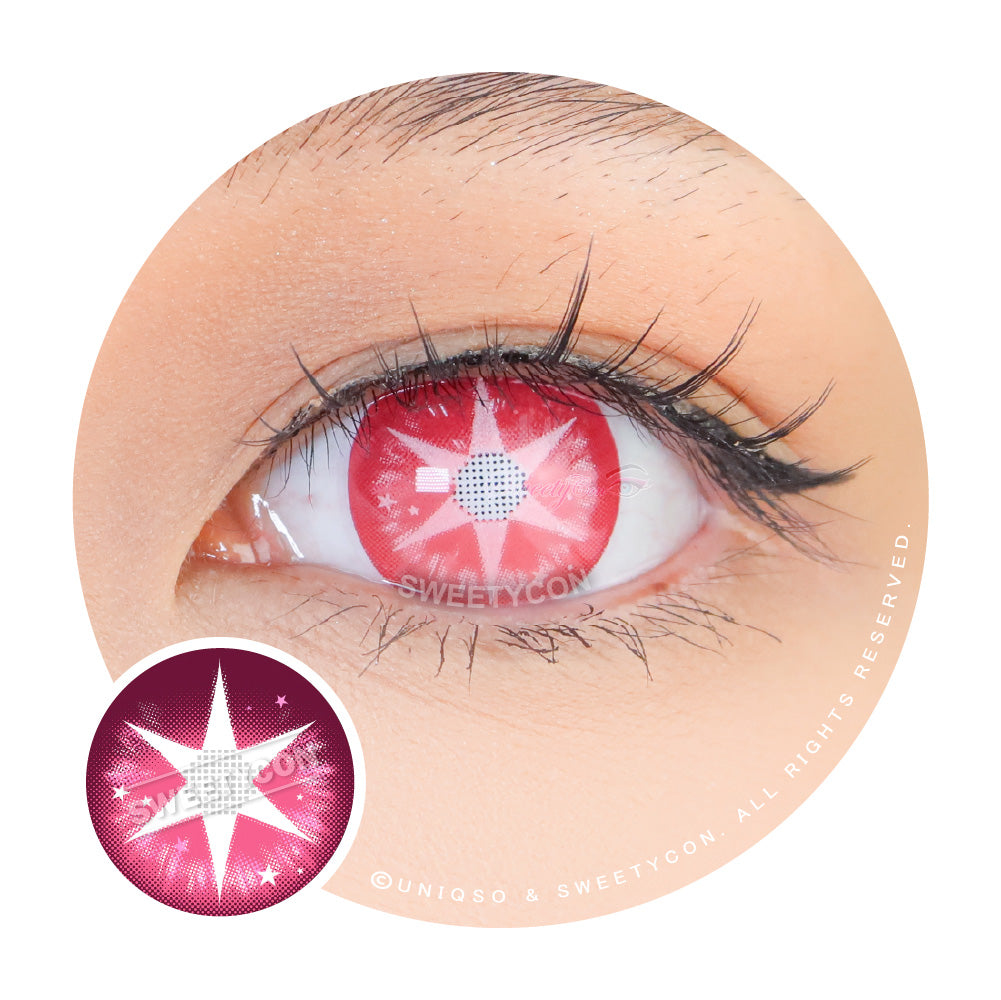 Sweety Pop Star Pink (1 lens/pack)-Colored Contacts-UNIQSO