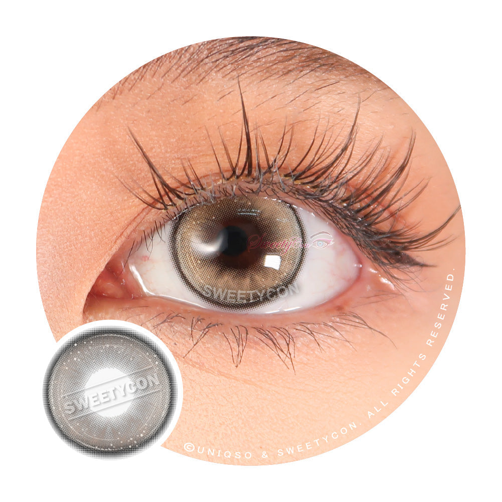 Sweety Butterfly Grey (1 lens/pack)-Colored Contacts-UNIQSO