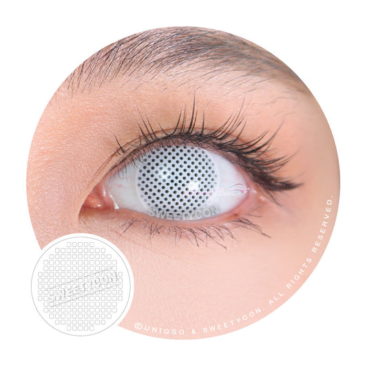 Sweety Crazy White Screen/White Mesh (1 lens/pack)-Crazy Contacts-UNIQSO