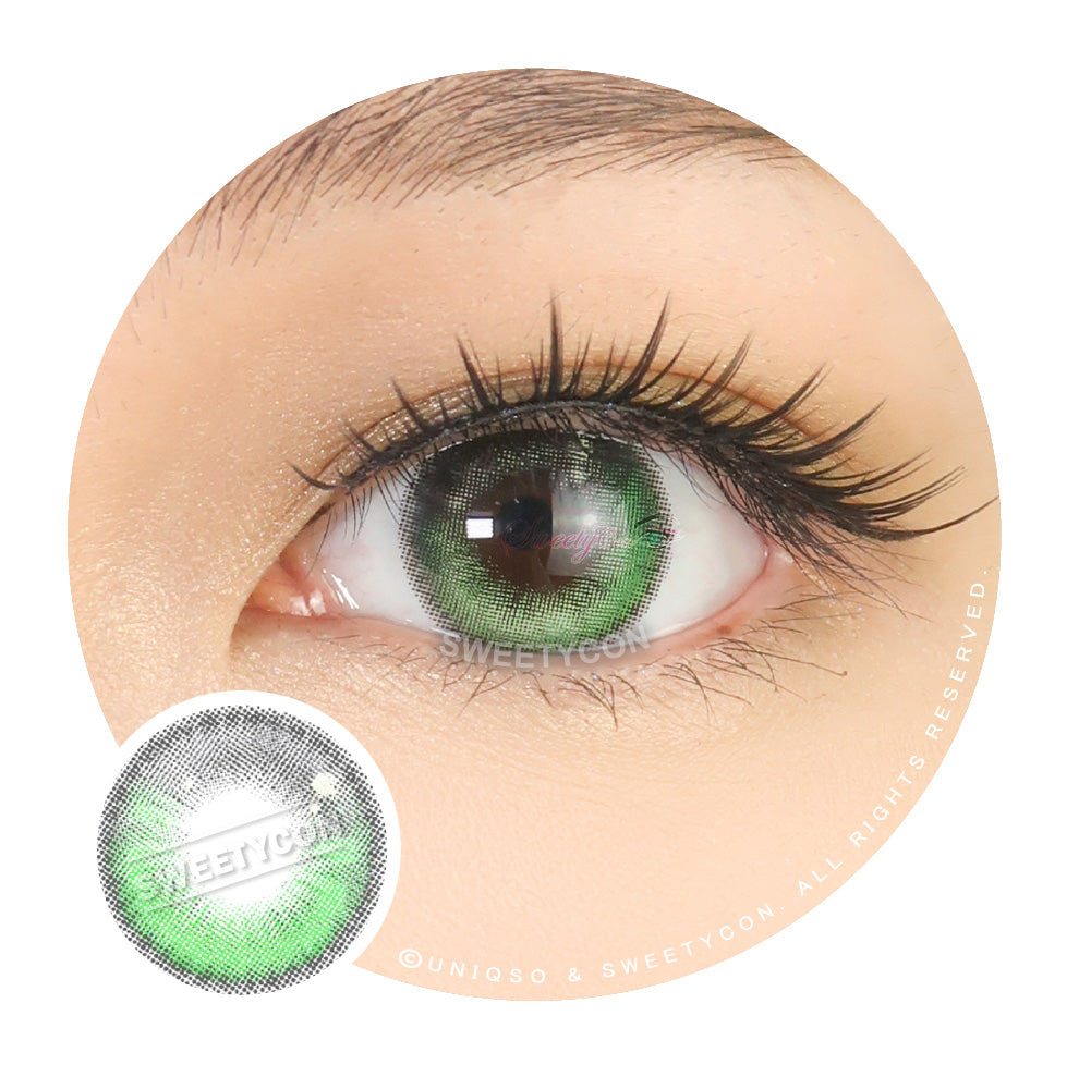 Sweety Anime Tear Green (1 lens/pack)-Colored Contacts-UNIQSO