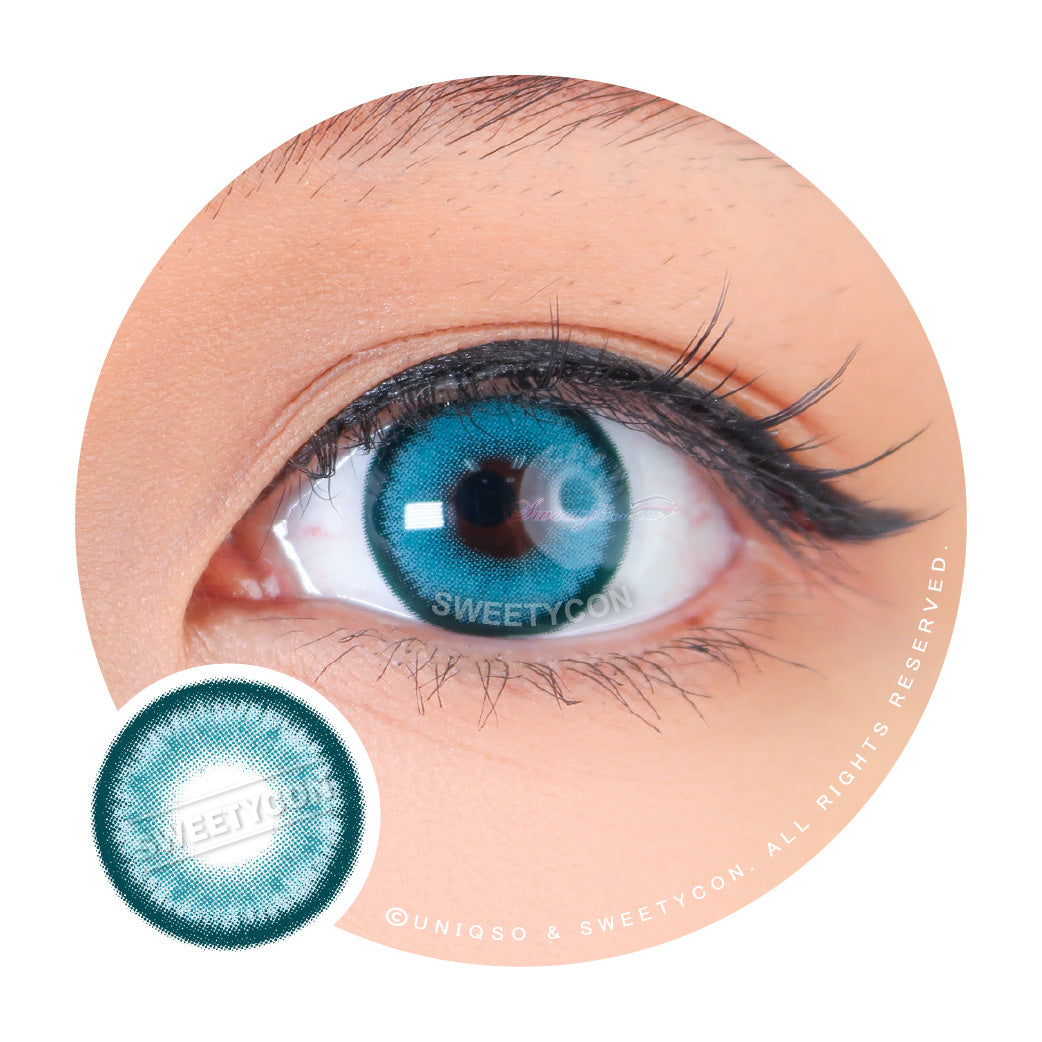 Sweety Berry Cyan (1 lens/pack)-Colored Contacts-UNIQSO