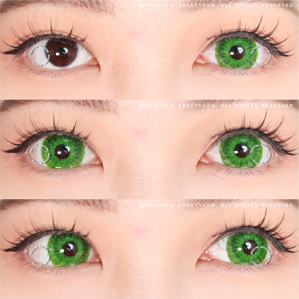 Sweety Mini Sclera Green Devil (1 lens/pack)-Mini Sclera Contacts-UNIQSO