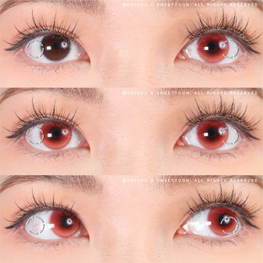 Sweety Monaco Red (1 lens/pack)-Colored Contacts-UNIQSO