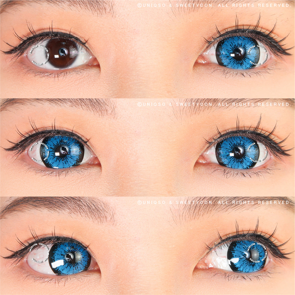Sweety Mini Sclera Tokyo N Blue (1 lens/pack)-Mini Sclera Contacts-UNIQSO