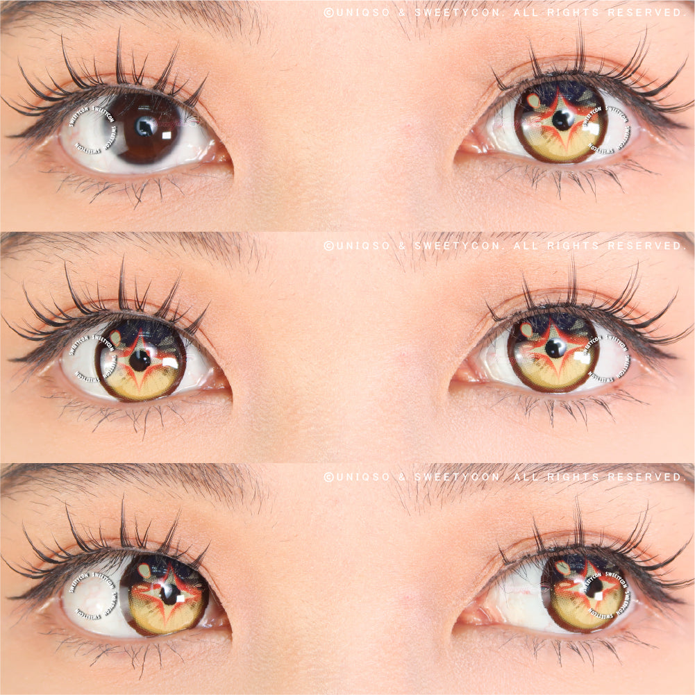 Sweety x Eyesinger Amber Star Crest (2 lenses/pack)-Colored Contacts-UNIQSO