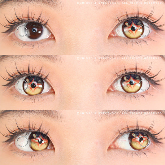 Sweety x Eyesinger Amber Star Crest (2 lenses/pack)-Colored Contacts-UNIQSO