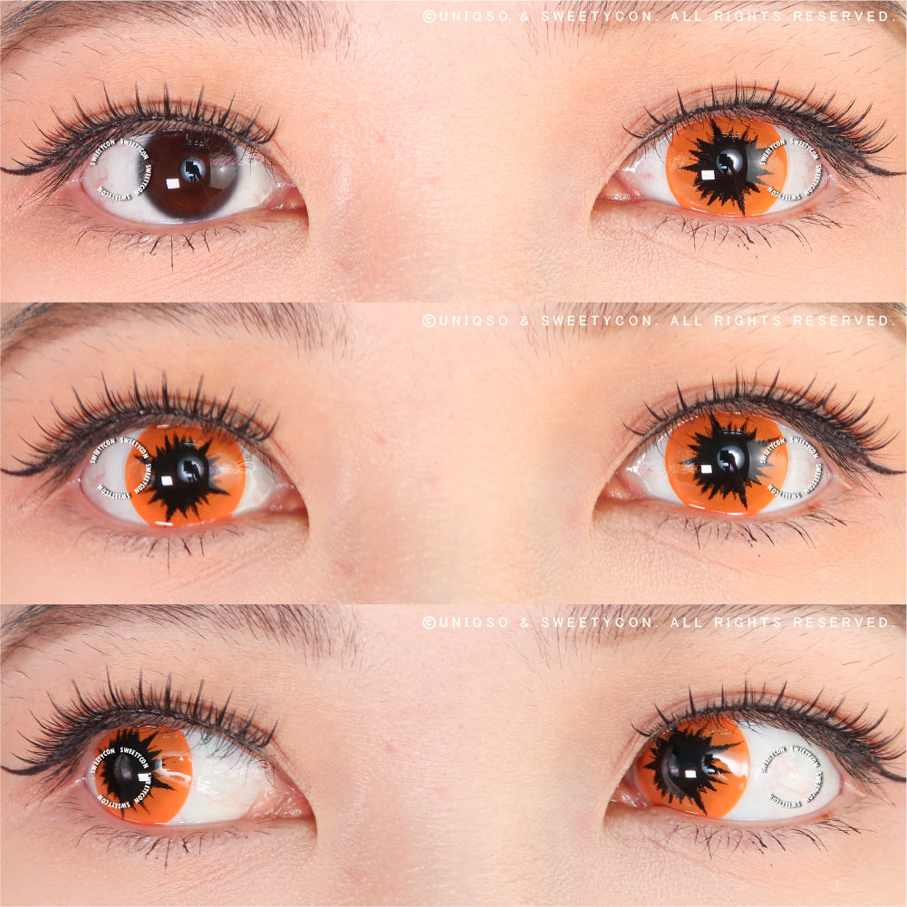 Sweety Crazy Orange Demon (1 lens/pack)-Crazy Contacts-UNIQSO
