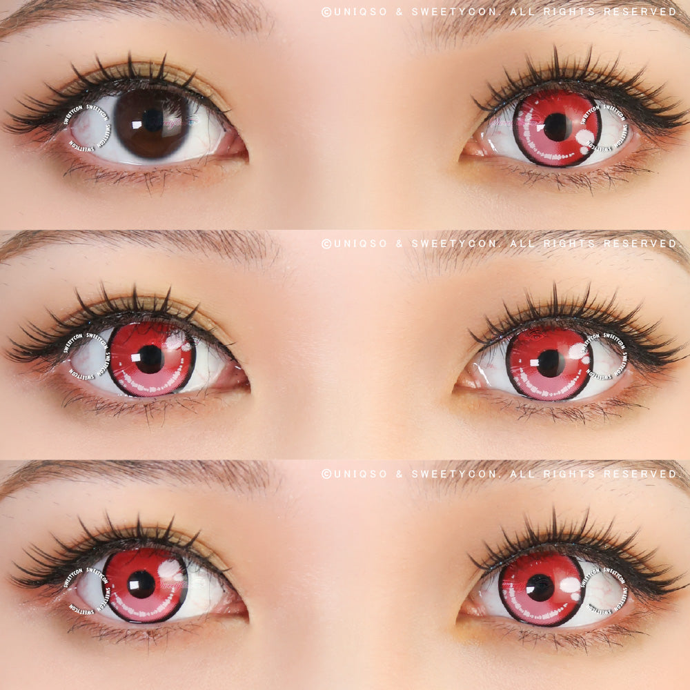 Sweety Anime 2 Red Pink (1 lens/pack)-Colored Contacts-UNIQSO