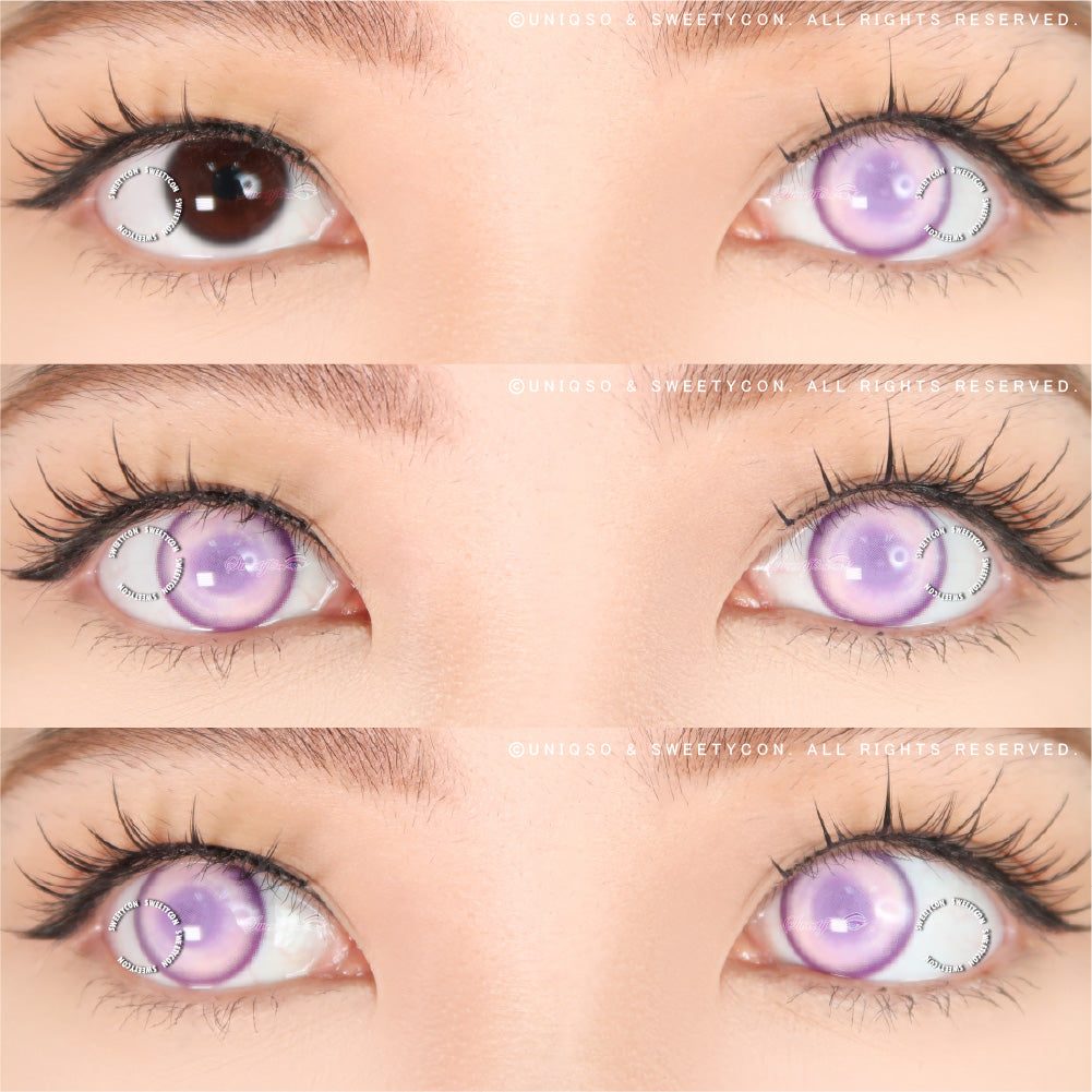 Sweety Delulu Violet (1 lens/pack)-Colored Contacts-UNIQSO