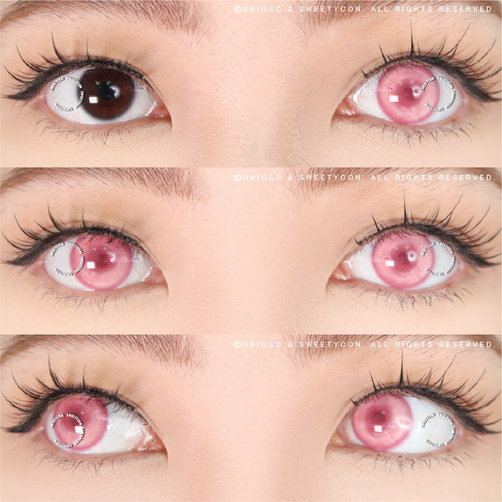 Sweety Delulu Pink (1 lens/pack)-Colored Contacts-UNIQSO