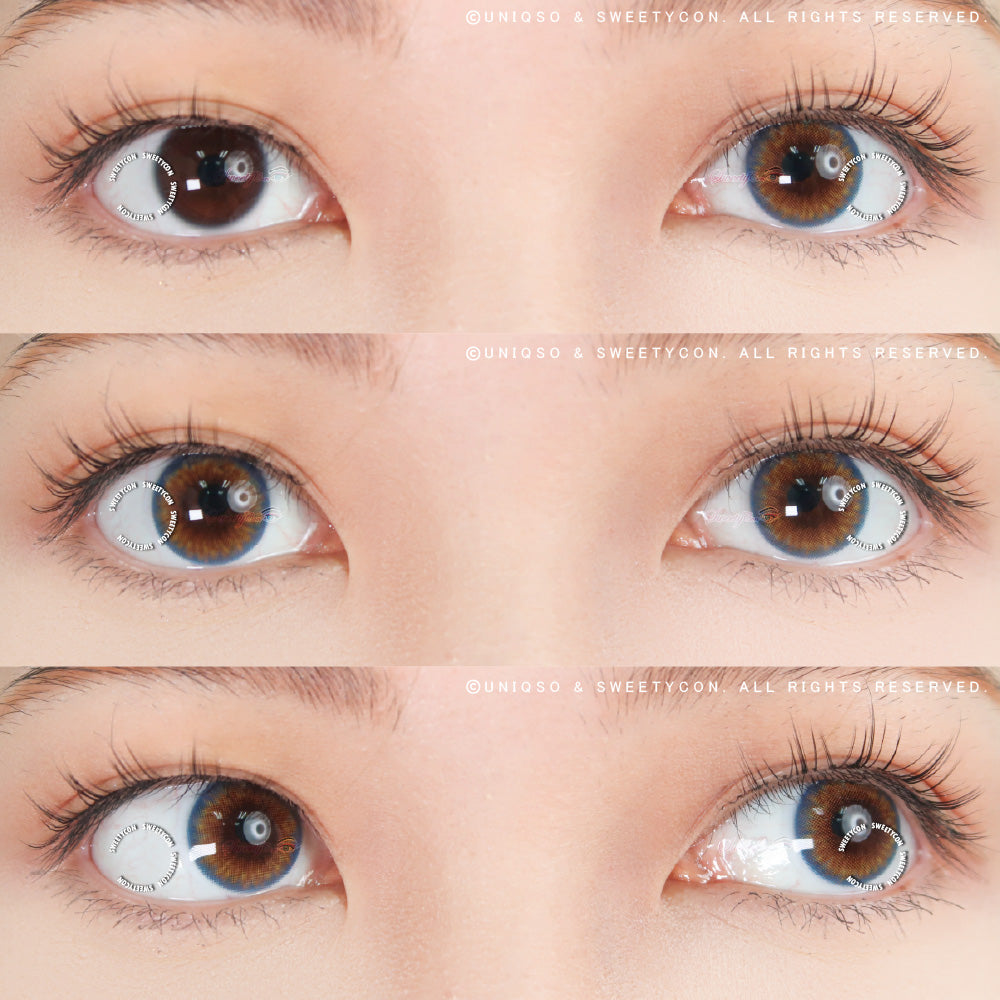 Sweety Bella Blue Brown (1 lens/pack)-Colored Contacts-UNIQSO