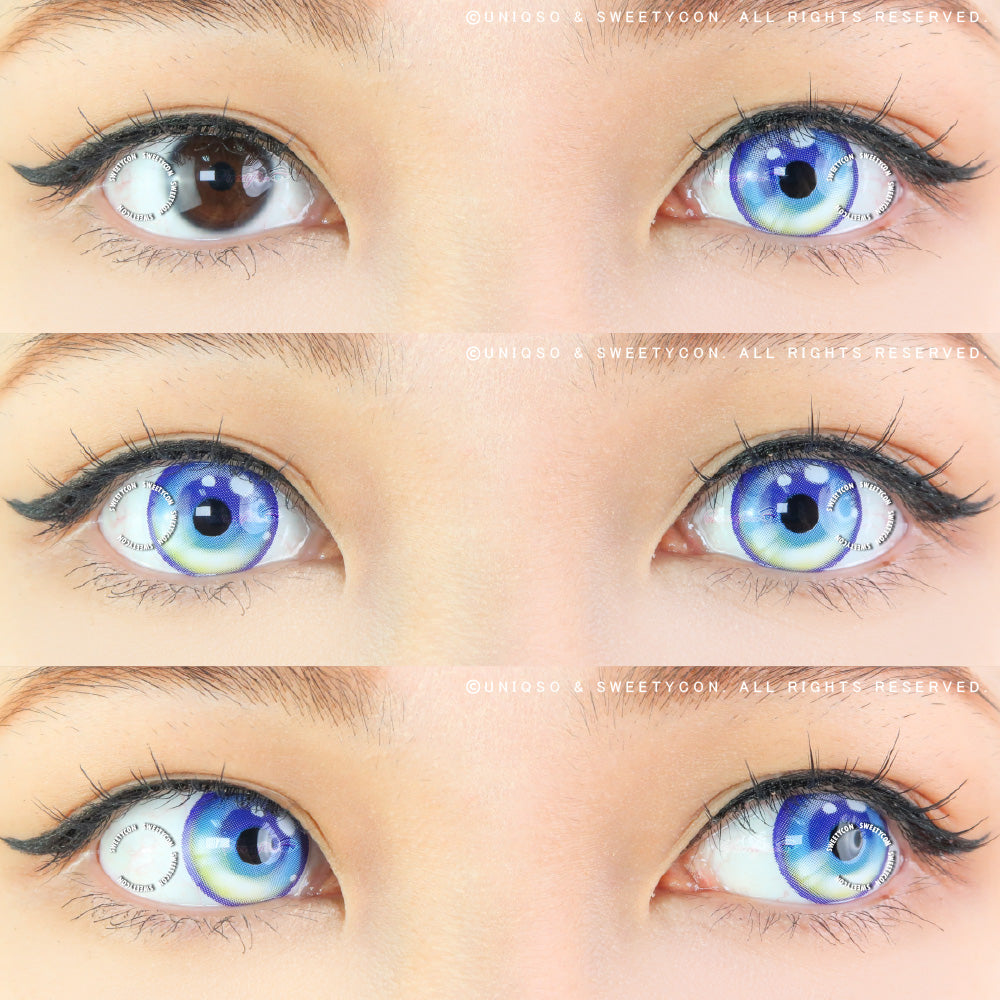 Sweety Sailor Cyan Blue (1 lens/pack)-Colored Contacts-UNIQSO