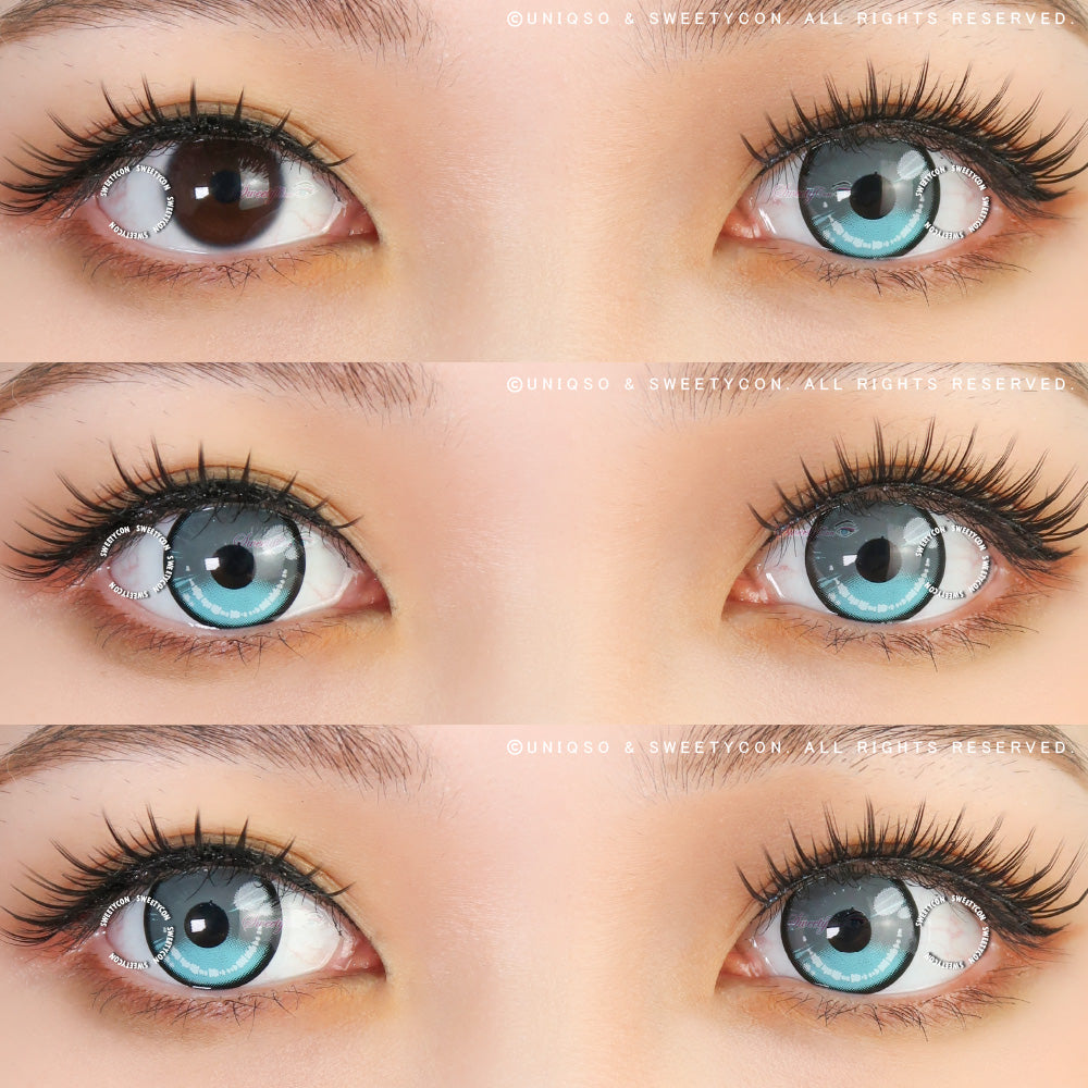 Sweety Anime 2 Gray Blue (1 lens/pack)-Colored Contacts-UNIQSO