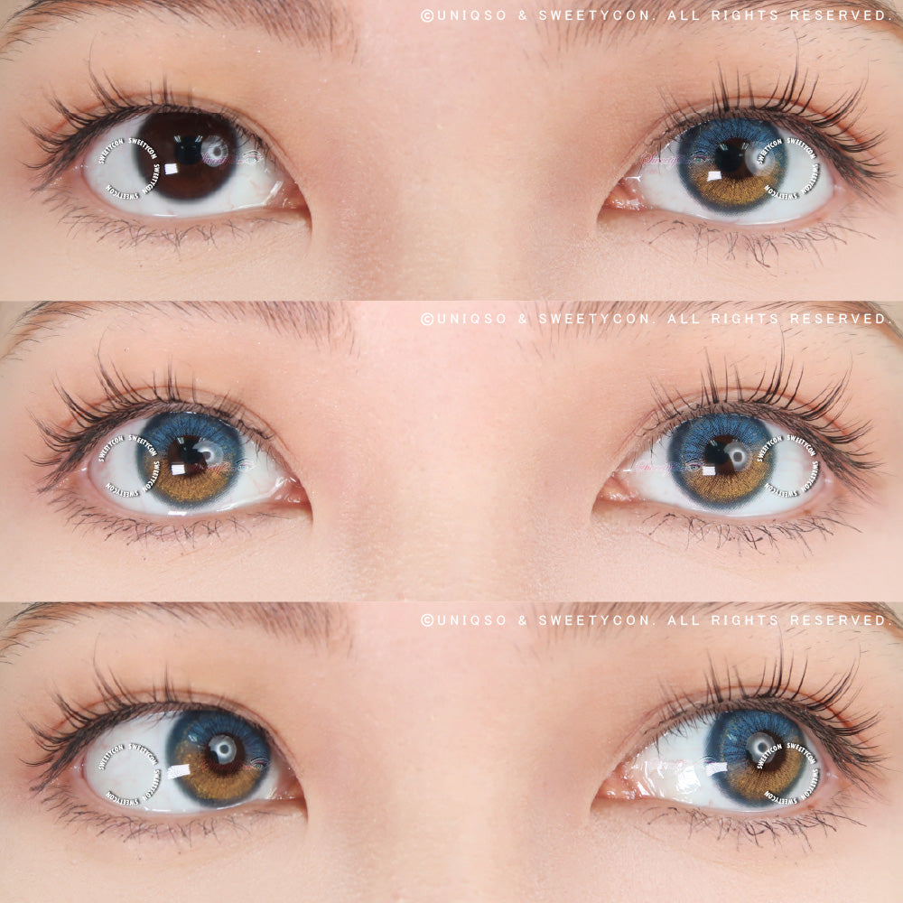 Sweety Honey Blue (1 lens/pack)-Colored Contacts-UNIQSO