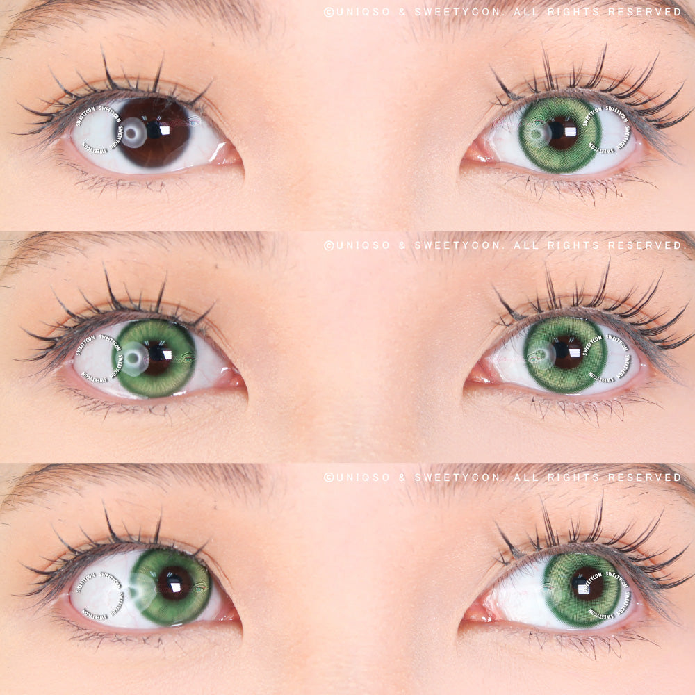 1 Day Sweety Star Tears Green (2 or 10 lenses/pack)-Colored Contacts-UNIQSO