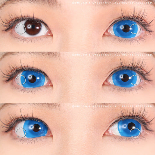 Sweety Mini Sclera UV Glow Blue (1 lens/pack)-Mini Sclera Contacts-UNIQSO