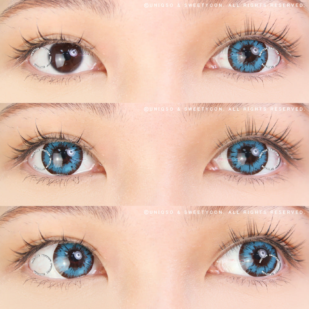 Sweety Akaten Blue (1 lens/pack)-Colored Contacts-UNIQSO