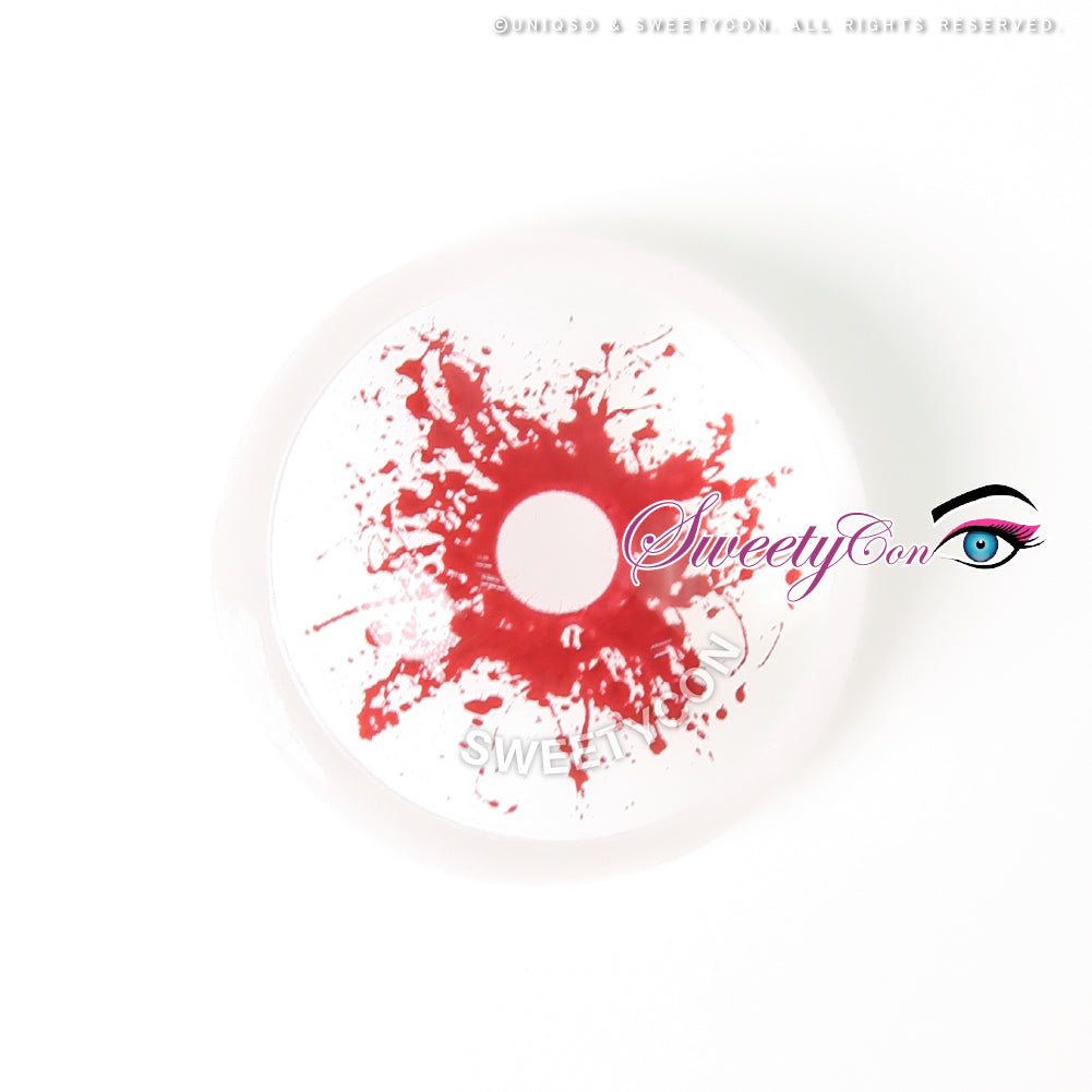 Sweety Mini Sclera Red Splash (1 lens/pack)-Mini Sclera Contacts-UNIQSO